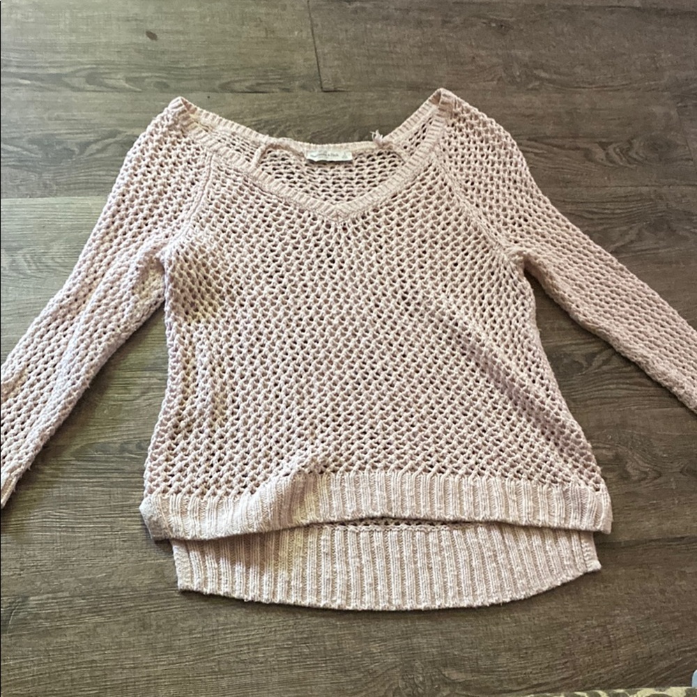 Abercrombie & Fitch Pink V-Neck Sweater